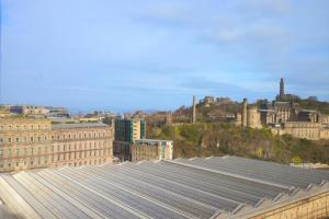 a view of the roof of a building at Hilton Edinburgh Carlton in Edinburgh