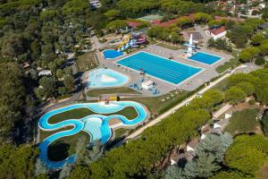 an overhead view of a pool with two swimming pools at Villa Julia in Marina Julia