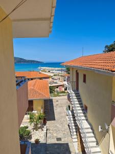 a view from the balcony of a house at Lavender Apartments in Skala Potamias