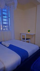 a bedroom with a large bed with a window at BREE'S EXECUTIVE STAYs in Kakamega