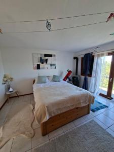 a bedroom with a large bed in a room at Milla Sky in Varaždinske Toplice +74 photos
