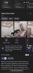 a page of a hotel room website with a bed at Atlas blue hotel in Bathinda +8 photos