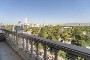a balcony with a view of a city at May park HOTEL in İzmir