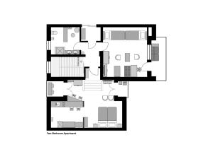a floor plan of a house at Lookout Resort in the green heart of Slovenia in Rovte