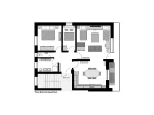 a floor plan of a house at Lookout Resort in the green heart of Slovenia in Rovte