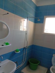 a bathroom with a shower and a sink at Résidence R in Salakta +3 photos