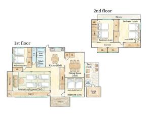 a floor plan of a house with a lot of floors at サウナ&ステイ吉日荘-益子町のプライベートサウナ付の貸切古民家 BBQ 高速Wi-fi in Mashiko