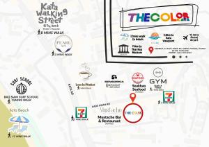 a map of the colo restaurant and its locations at The Color Kata Beach in Kata Beach