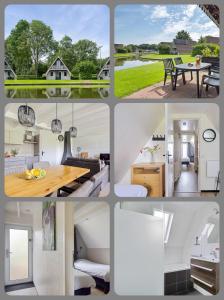 a collage of pictures of a house at Vijverzicht de Goudkarper 154 in Gramsbergen