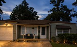 a house with lights in front of it at Fresh start small breakfast cook and serve your self in Lubbock