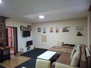 a living room with a couch and a table at Ribnica in Ribnica