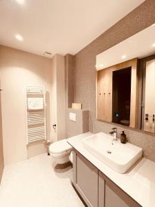 a bathroom with a sink and a toilet at Apartman 206 in Jahorina