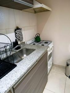 a kitchen with a sink and a stove at Complejo Carrodilla4 in Ciudad Lujan de Cuyo +1 photo