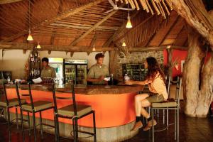 Ο χώρος του lounge ή του μπαρ στο Thamalakane River Lodge