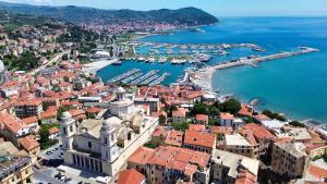 an aerial view of the city of dubrovnik at Casa Mare Blu in Imperia