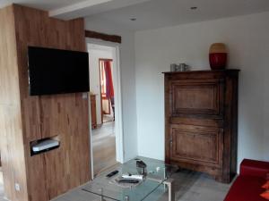 TV a/nebo společenská místnost v ubytování Gite duplex du vignoble Alsace