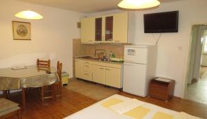 Kuchyň nebo kuchyňský kout v ubytování Apartments Ćorluka