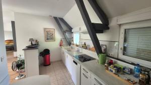 a kitchen with a sink and a stove top oven at Biloba in Saint-Paul-lès-Dax +1 photo