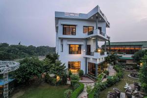 an aerial view of a house at River View Resort in Haridwār