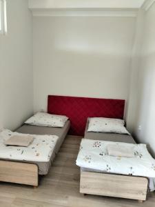 a room with two beds in a room at Pokoje U Cyngla in Mielec