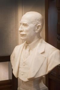 a statue of a man in a suit at Douneside House in Tarland