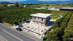 an aerial view of a house on the side of a road at Antaia 4 in Nafplio +9 photos