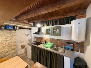a kitchen with a sink and a counter top at Studio apartman Ema in Umag