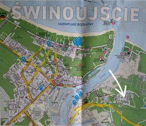 a map of the city of switzerland at SWINEMUENDE Ferienwohnung Speckmann in Świnoujście