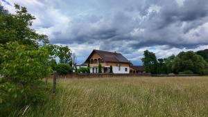 a house in the middle of a field at Acasa in Maramures in Fereşti