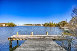 a dock on a body of water at 8951 - Ozzie's Island Hideaway in Hatteras