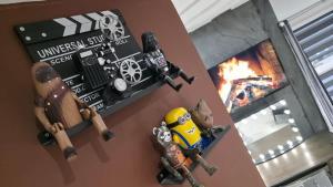 an overhead view of a room with a fire place and toys at Victoria Loft - 1 Bedroom Apartment with off site spa access in Bowness-on-Windermere