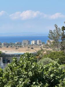 a view of the ocean from a house at Serene Getaway Near Protaras in Paralimni