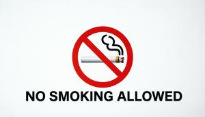 a no smoking allowed sign with a cigarette in it at TuKasa Boutique Liberdad - Buen cafe en Terraza Interior in Ayacucho