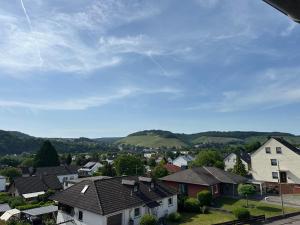 a view of a residential neighborhood with houses at Ferienwohnung Saarburg in Saarburg