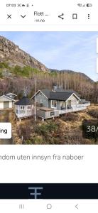 a page of a home homepage with a house at Villa Myklebostad in Sand