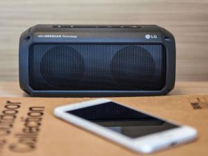 a black speaker sitting on top of a box at Aparthotel Adagio Access Nice Magnan in Nice +69 photos