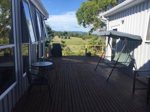 A balcony or terrace at Kowhai Rest