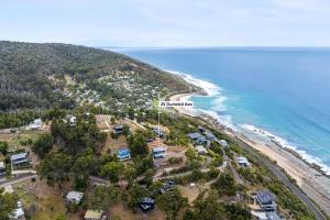 an aerial view of the beach and the ocean at Gums & Ocean Hideaway at Wye in Wye River