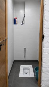a bathroom with a white toilet in a room at The Heritage Eco Stay in Bikaner
