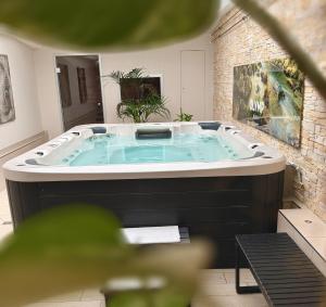 ein Whirlpool in einem Zimmer in der Unterkunft Olymp Munich in Eching