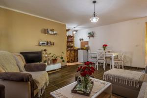 a living room with a couch and a table at Dolina Vekova in Banja