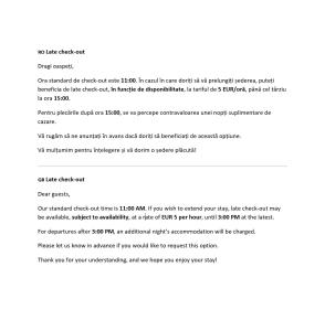 a screenshot of a page of a document at Toscana Apartments in Otopeni