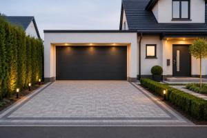 a garage in a house with a driveway at Maison Fassinou in Porto-Novo