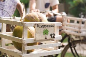 a basket full of melons with a person riding a bike at Palmeto Village in Gili Trawangan +89 photos