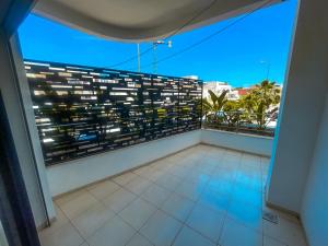 a balcony with a view of a city at Seven Floors in Tunis