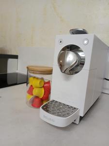 a white blender sitting on top of a counter at Luxury Apartment Saya in Banja Luka +5 photos
