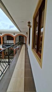 a view from the balcony of a house at Hostal CADENA casa de huéspedes in Sucre