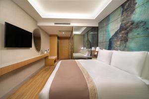 Un televizor și/sau centru de divertisment la Shirisha Hotel Istanbul