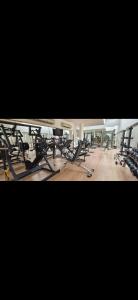 a gym with many rows of exercise bikes at Veranda resort in Hurghada