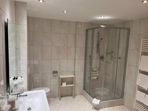 Vonios kambarys apgyvendinimo įstaigoje Vital Hotel Ortlerspitz